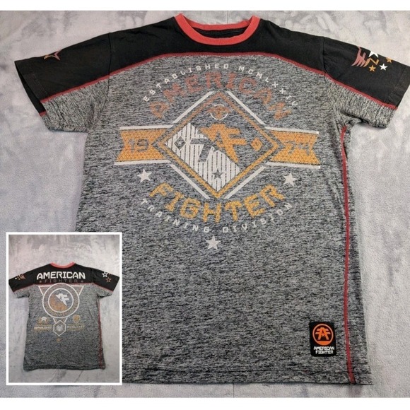 American Fighter Other - American Fighter Men's T-Shirt Double Sided Thin Black & Red Tee in Large
